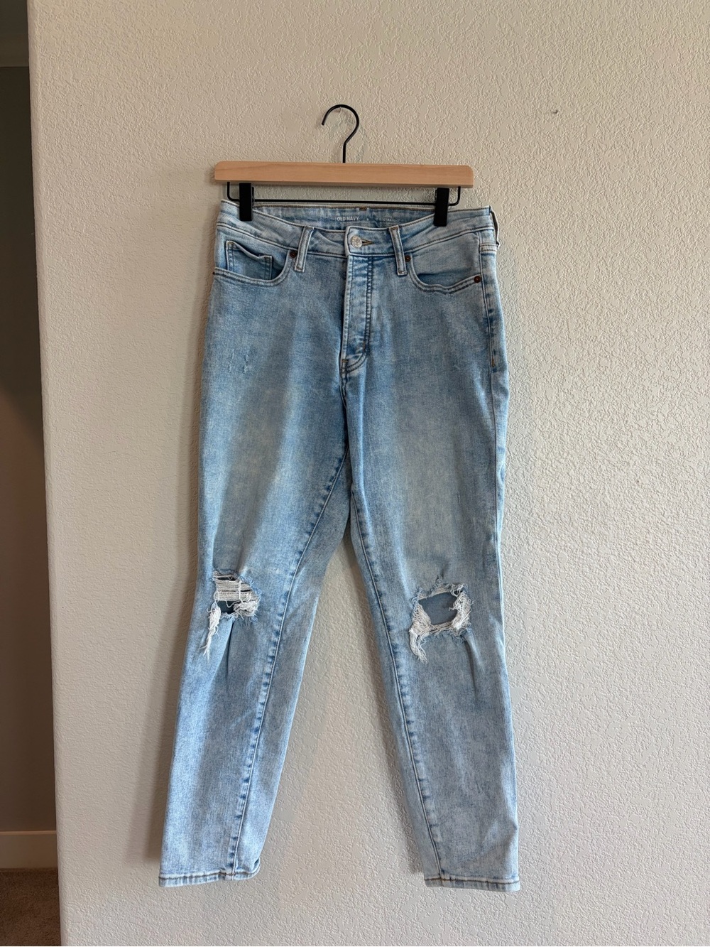 Old Navy O.G. Straight High Rise Distressed Jeans Size 8